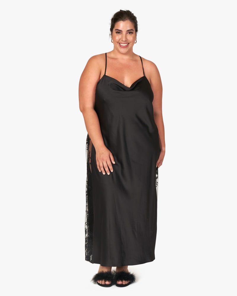Plus size model wearing Darling Sleep Gown by RYA COLLECTION | Dia&Co | dia_product_style_image_id:184676